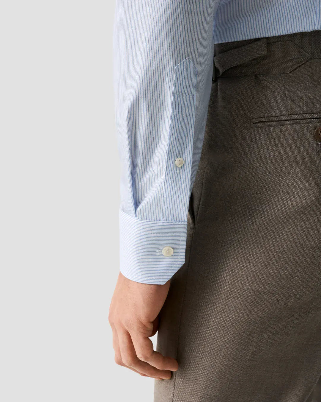 ETON Dress Shirts Striped Fine Twill Shirt in Blue