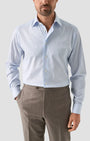 ETON Dress Shirts Striped Fine Twill Shirt in Blue