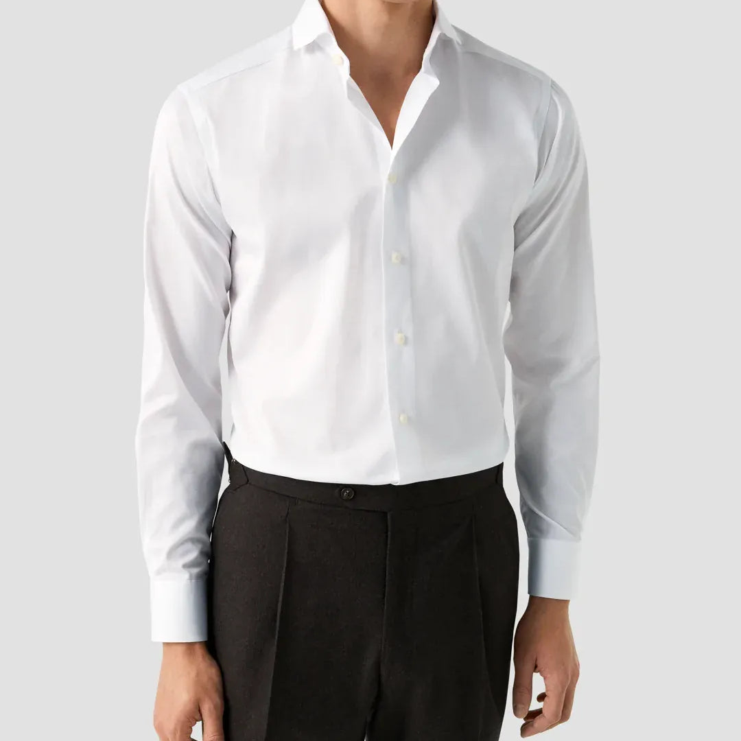 ETON Dress Shirts WHITE Contemporary White Signature Twill Shirt