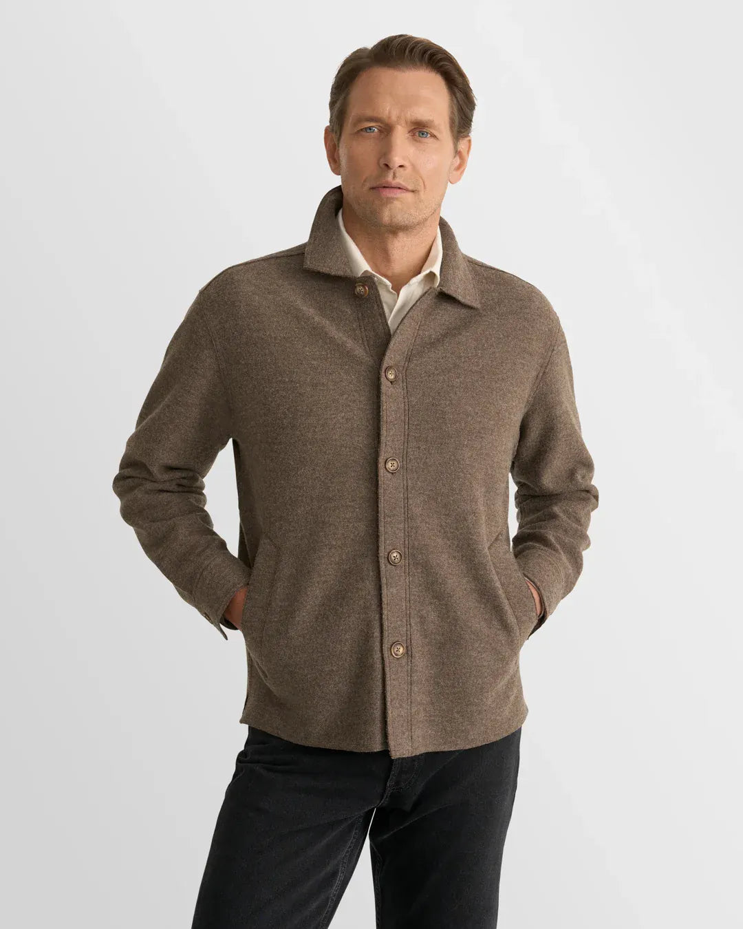 ETON Jackets Boiled Wool Shirt Jacket