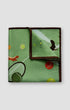 ETON Pocket Square 65 / NONE Green Tennis Player & Ball Print Pocket Square