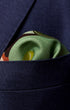 ETON Pocket Square 65 / NONE Green Tennis Player & Ball Print Pocket Square