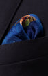 ETON Pocket Square 69 / NONE Blue Retro-Future Pocket Square