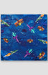 ETON Pocket Square 69 / NONE Blue Retro-Future Pocket Square