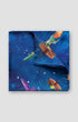 ETON Pocket Square 69 / NONE Blue Retro-Future Pocket Square