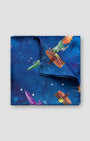 ETON Pocket Square 69 / NONE Blue Retro-Future Pocket Square