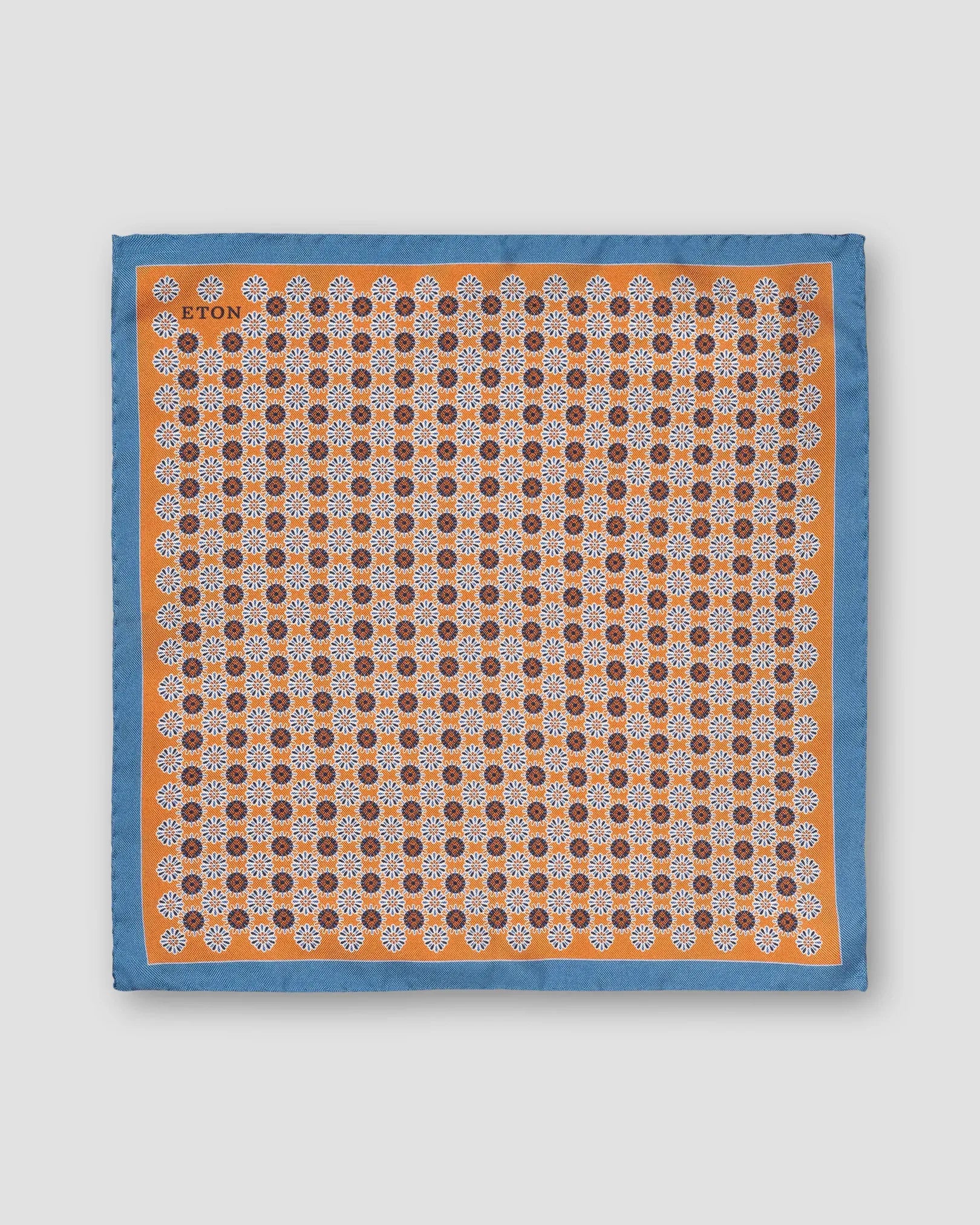ETON Pocket Square ORANGE 49 / OS Geometric Silk Pocket Square