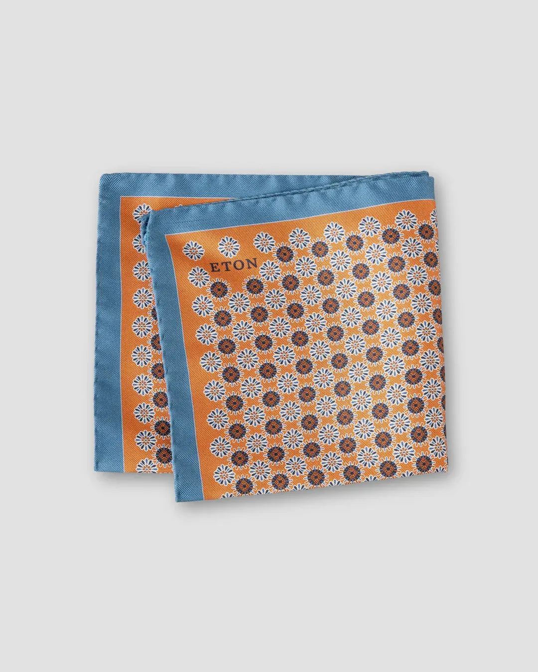 ETON Pocket Square ORANGE 49 / OS Geometric Silk Pocket Square
