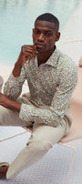 Eton Sport Shirts Slim Fit Pineapple Print Dress Shirt