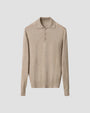 ETON Sweaters Beige / S Fine Knit Polo Sweater