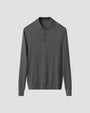 ETON Sweaters Dark Grey / S Fine Knit Polo Sweater