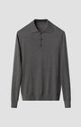 ETON Sweaters Dark Grey / S Fine Knit Polo Sweater