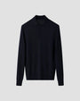 ETON Sweaters Navy / S Fine Knit Polo Sweater