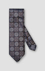 ETON Ties 27 Dark Blue Medallion Woven Silk Tie