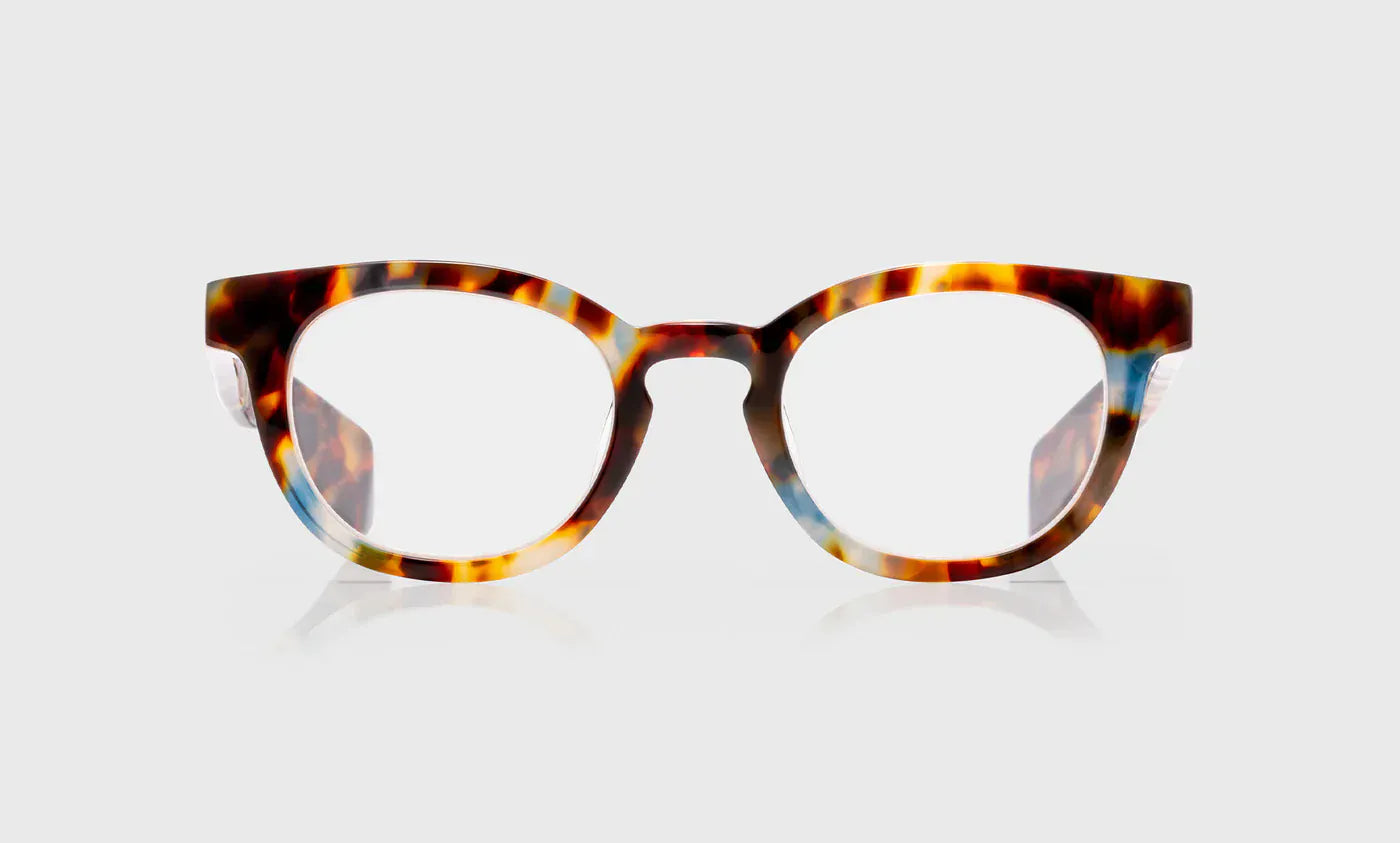 Eye Bobs Readers Total Wit in Powder Blue and Coffee Tortoise (1.75)