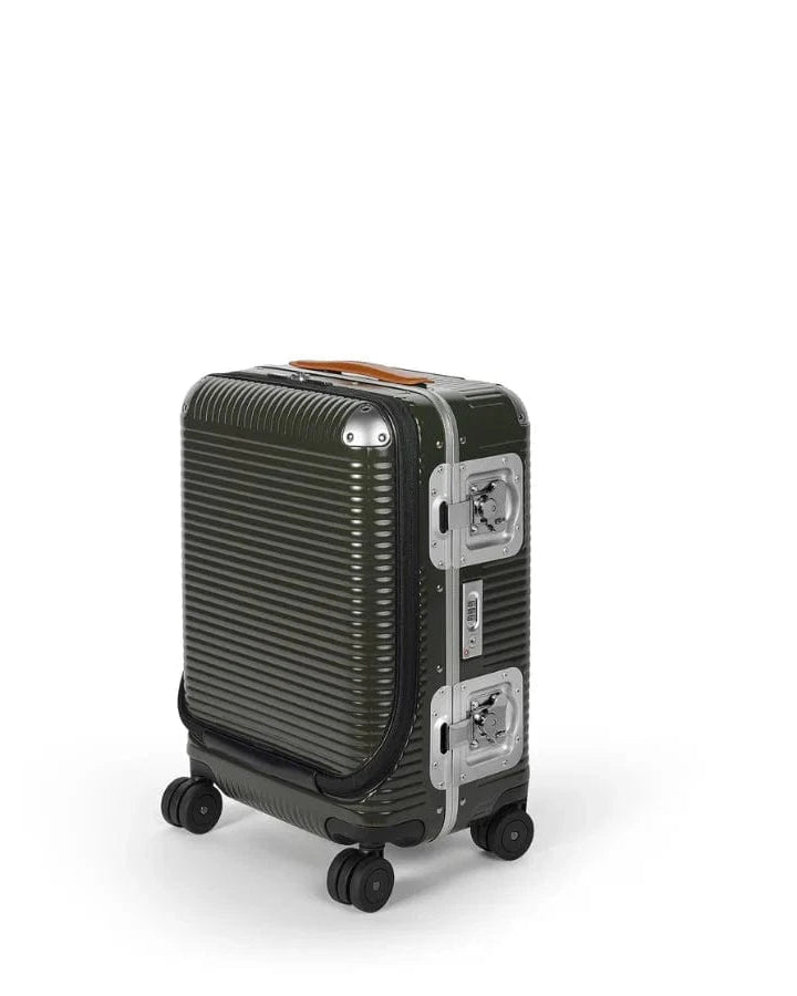 F.P.M. Luggage Bank Light Spinner 53 Front Pocket in Moss Green