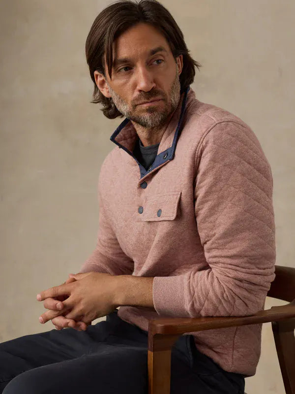Faherty 1/4 Zip Epic Quilted Fleece Pullover