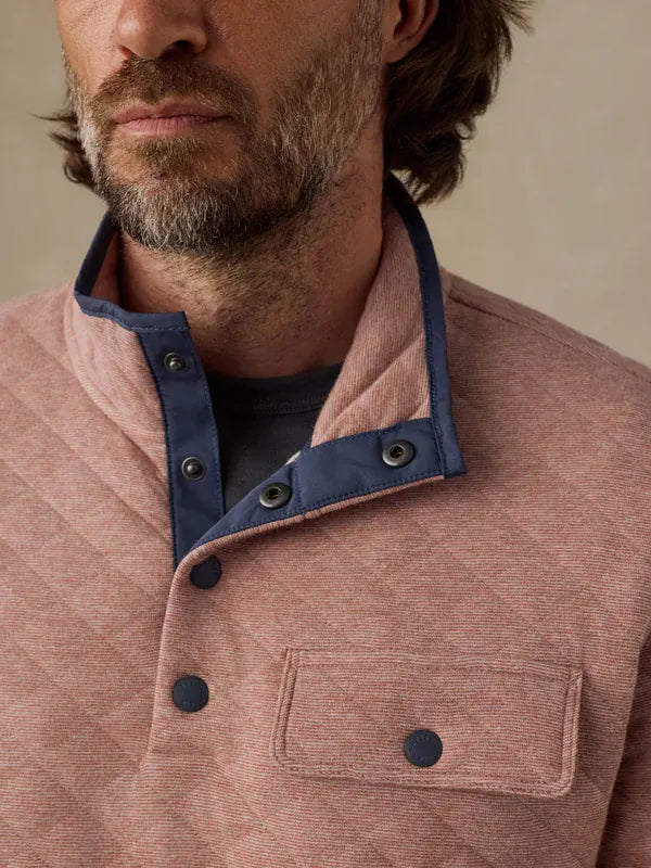 Faherty 1/4 Zip Epic Quilted Fleece Pullover