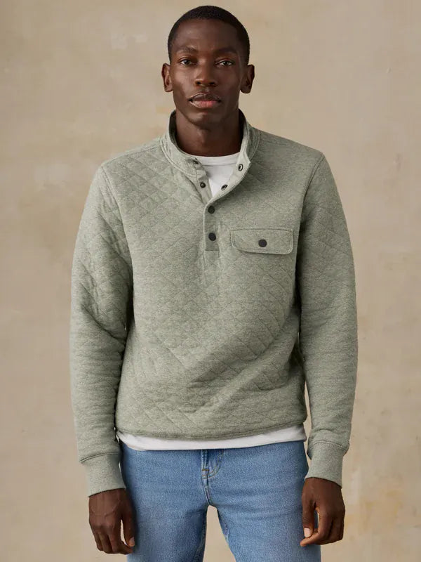Faherty 1/4 Zip Epic Quilted Fleece Pullover