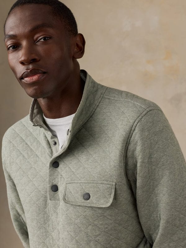 Faherty 1/4 Zip Epic Quilted Fleece Pullover
