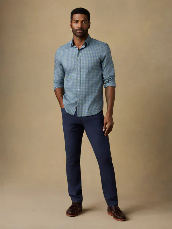 Faherty 5-Pockets Movement™ Linen 5-Pocket Pant in Deep Sea Navy