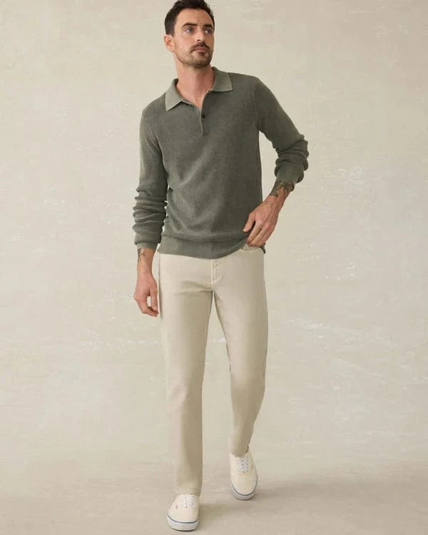 Faherty 5-Pockets STONE / 29X30 Stretch Terry 5-Pocket Pant