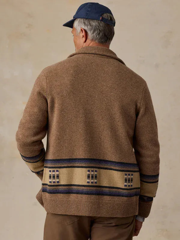 Faherty Blanket Stripe Zip Sweater dbz