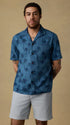 Faherty Camp Shirt Short-Sleeve Breeze Camp Shirt in Ocean Shore Trees