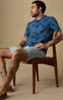 Faherty Camp Shirt Short-Sleeve Breeze Camp Shirt in Ocean Shore Trees