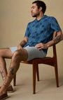 Faherty Camp Shirt Short-Sleeve Breeze Camp Shirt in Ocean Shore Trees