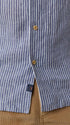 Faherty Camp Shirt Short-Sleeve Laguna Linen Camp Shirt in Cloud Waters Stripe