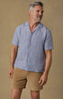 Faherty Camp Shirt Short-Sleeve Laguna Linen Camp Shirt in Cloud Waters Stripe