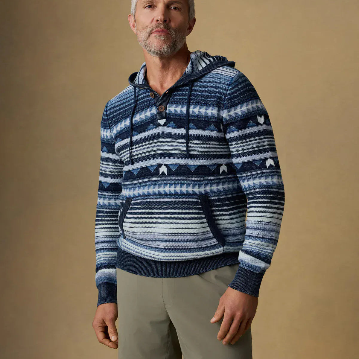 Faherty Crew Necks & Hoodies Indigo Hoodie in Indigo Rising Sky