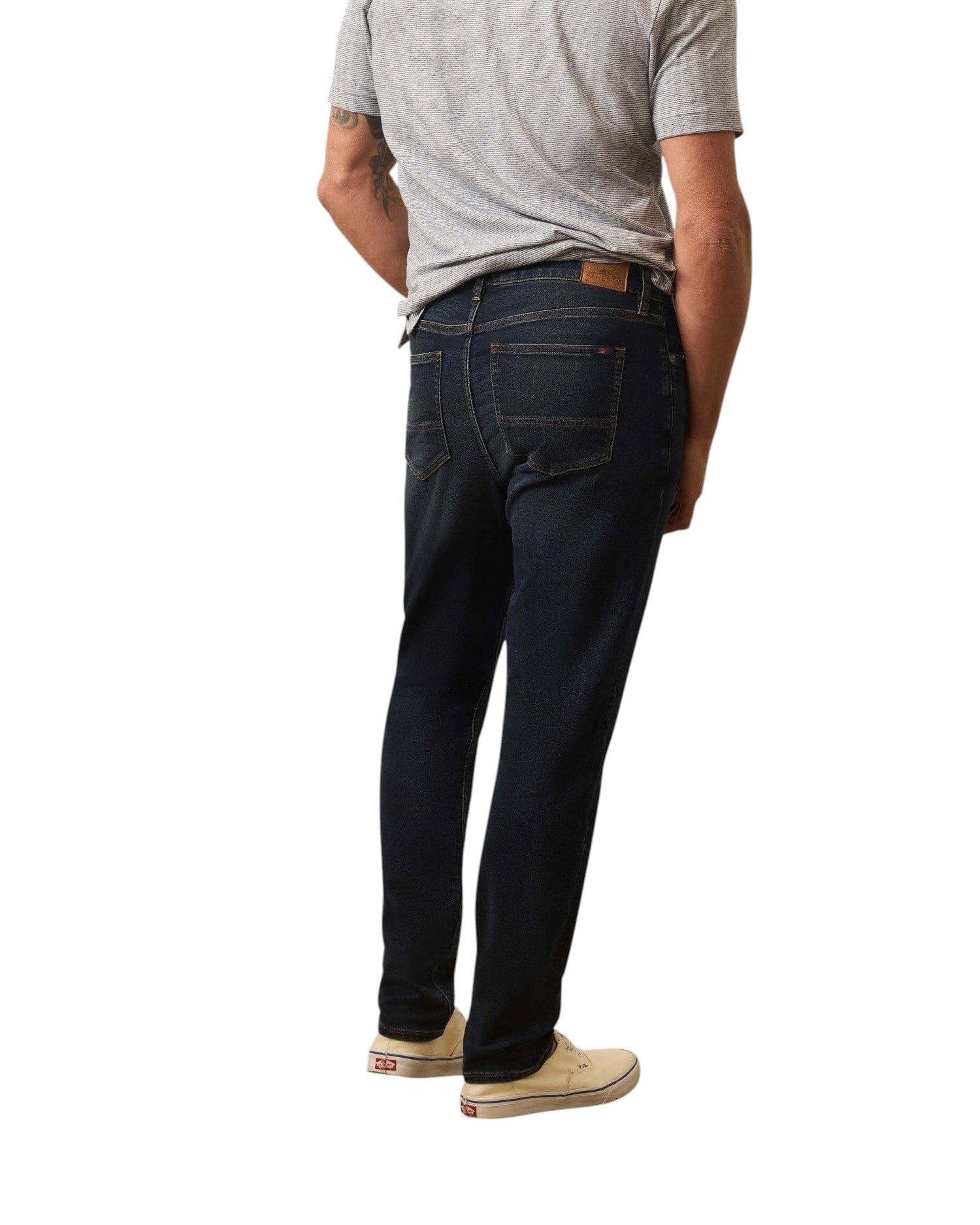 Faherty Denim Stretch Terry Indigo 5-Pocket Pant - Belmar Coast Wash