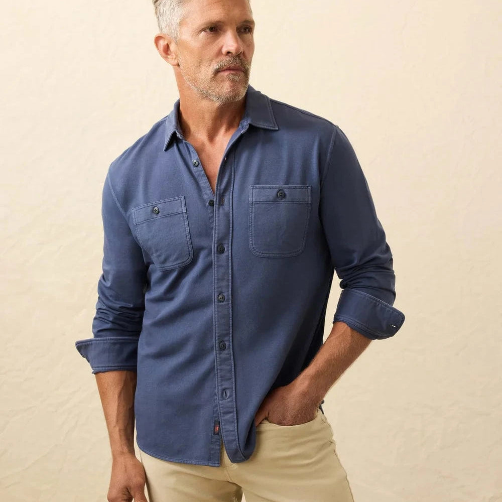 Faherty Flannels & Overshirts BLN / S Field Knit Shirt