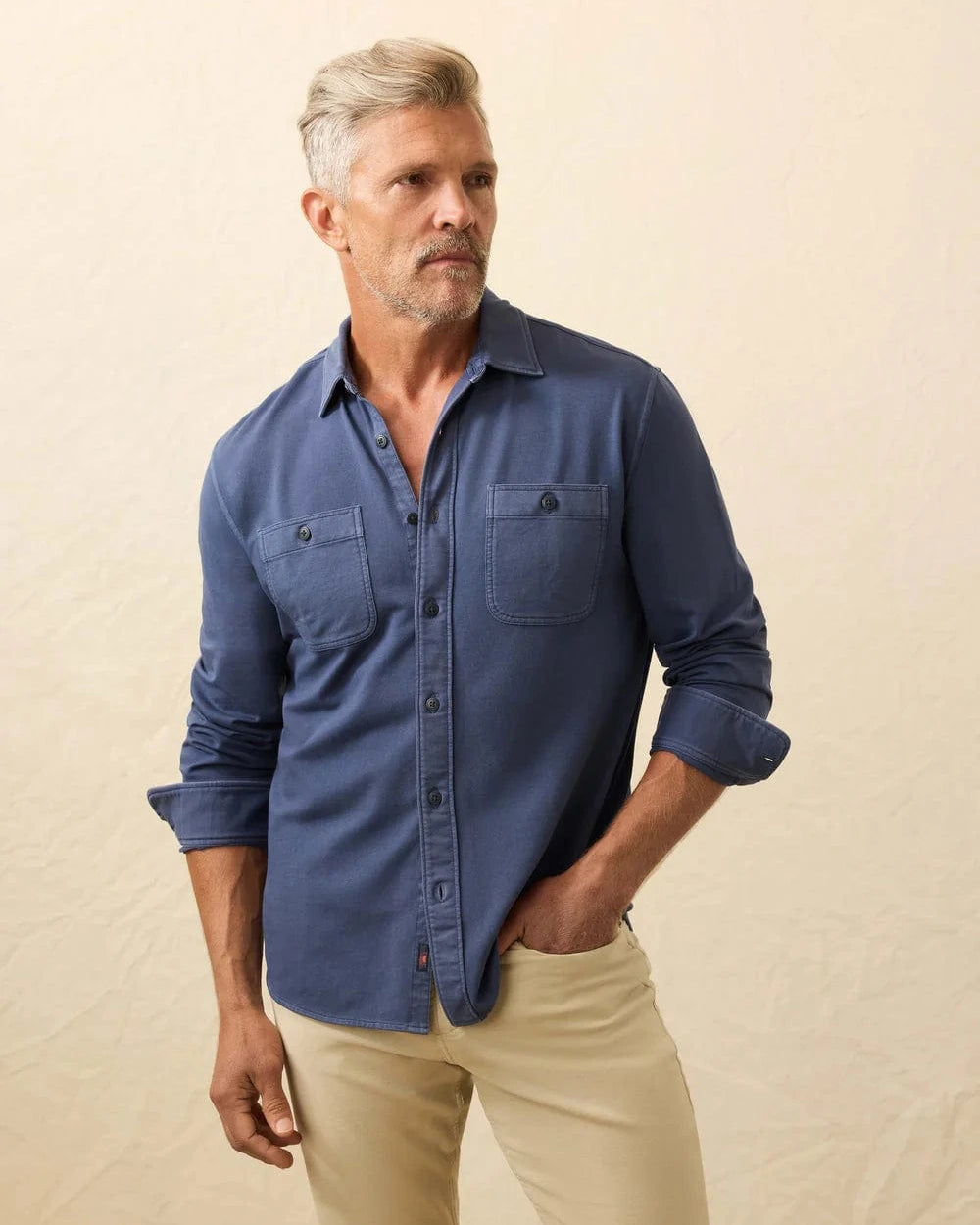 Faherty Flannels & Overshirts BLN / S Field Knit Shirt