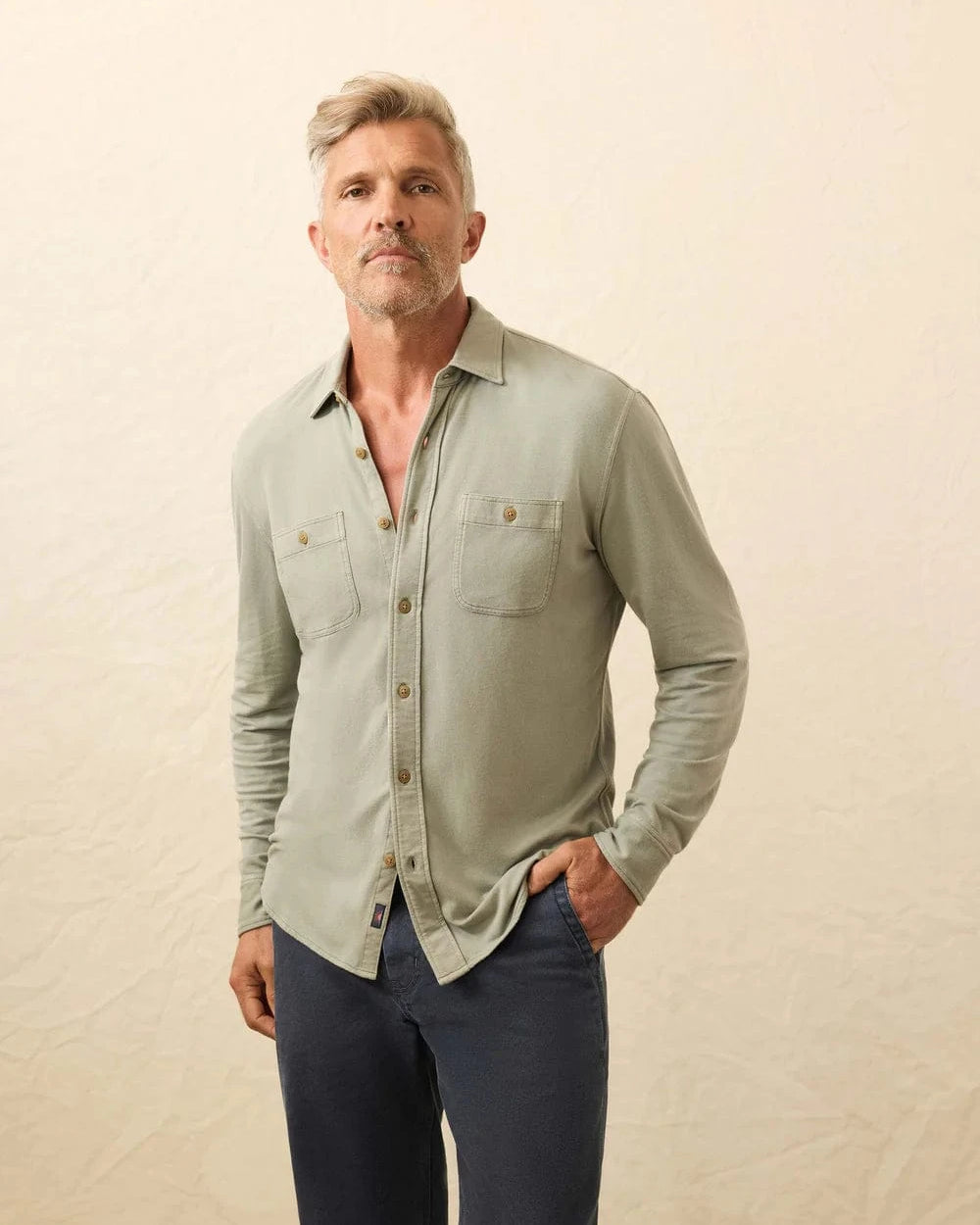 Faherty Flannels & Overshirts COS / S Field Knit Shirt