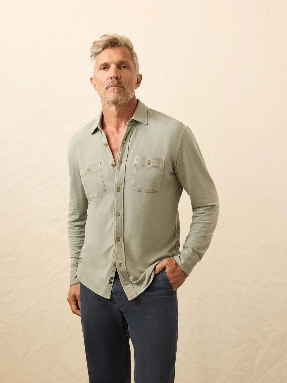 Faherty Flannels & Overshirts COS / S Field Knit Shirt
