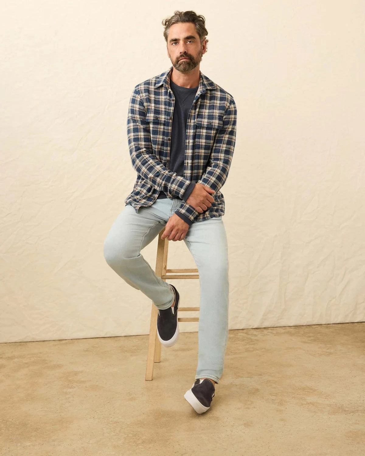 Faherty Flannels & Overshirts GOLDEN LAKE PLAID / S Legend™ Sweater Shirt