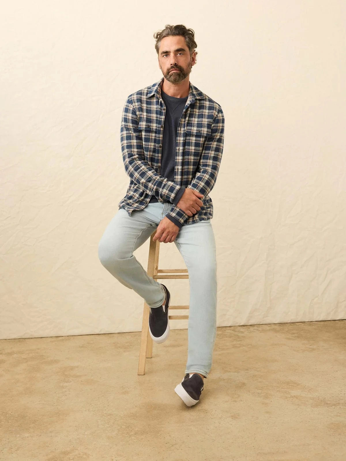 Faherty Flannels & Overshirts GOLDEN LAKE PLAID / S Legend™ Sweater Shirt