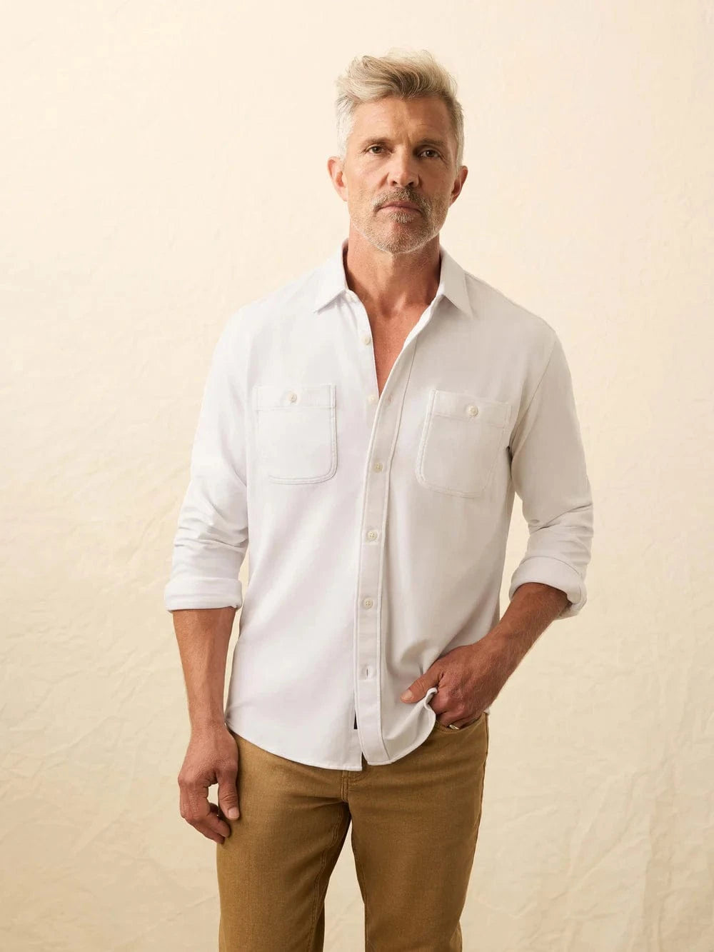 Faherty Flannels & Overshirts PUW / S Field Knit Shirt