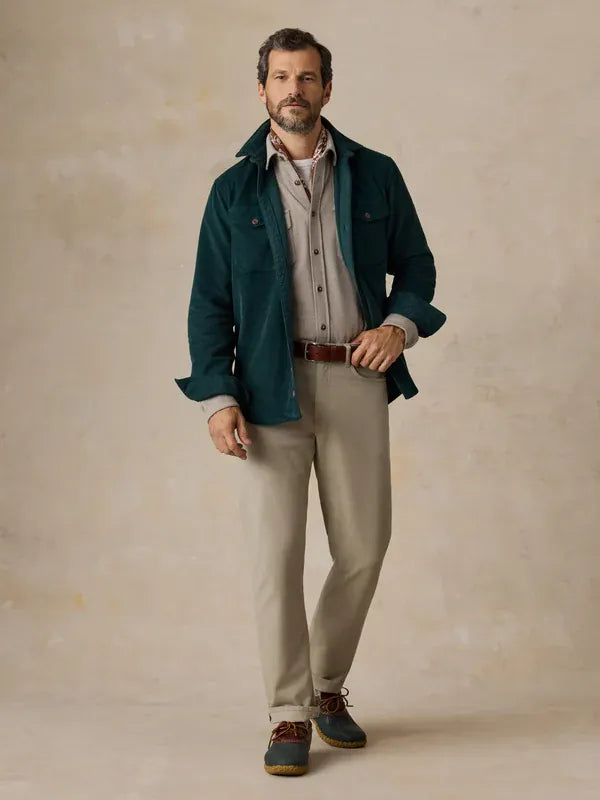 Faherty Flannels & Overshirts Stretch Terry Corduroy Workshirt