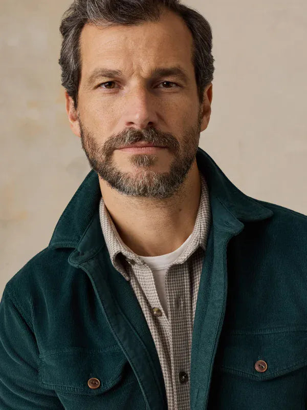 Faherty Flannels & Overshirts Stretch Terry Corduroy Workshirt