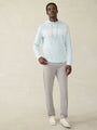 Faherty Hoodie Sunwashed Slub Hoodie - Sky Surf Stripe