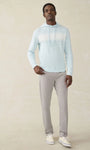 Faherty Hoodie Sunwashed Slub Hoodie - Sky Surf Stripe