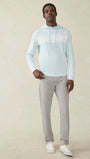 Faherty Hoodie Sunwashed Slub Hoodie - Sky Surf Stripe
