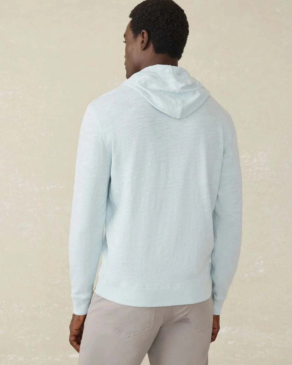 Faherty Hoodie Sunwashed Slub Hoodie - Sky Surf Stripe