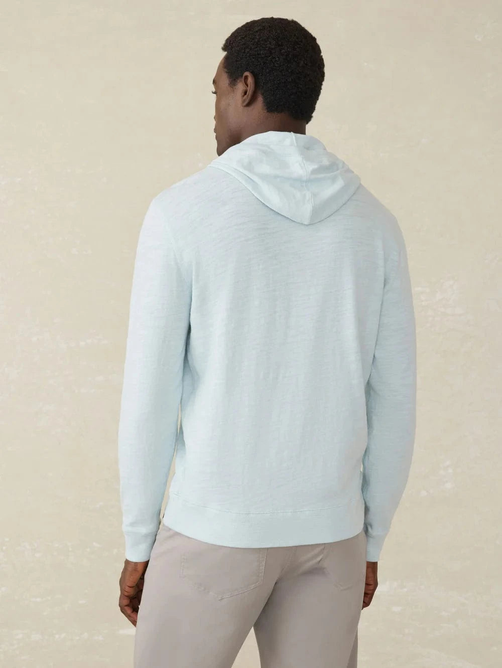 Faherty Hoodie Sunwashed Slub Hoodie - Sky Surf Stripe