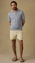 Faherty Polos Short-Sleeve Linen Sweater Polo in Shore Rock Stripe