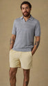 Faherty Polos Short-Sleeve Linen Sweater Polo in Shore Rock Stripe